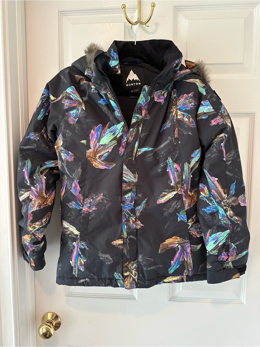 Burton Bennett Jacket Girls Large 14 16 Crystals Ski Snowboard